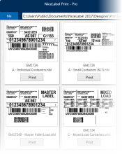 Software pro návrh a tisk etiket použitelný v dopravě a logistice - NiceLabel Designer Express